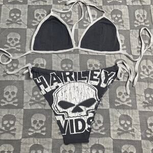 Y2k harley davidson bikini size